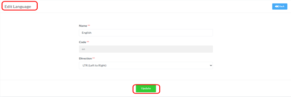 Add/Edit/Delete Language, step 2