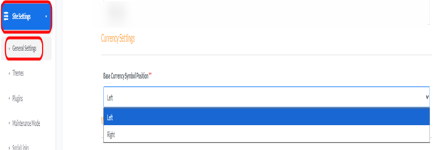 Currency Settings, step 1