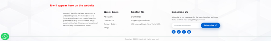 Footer Information, step 2